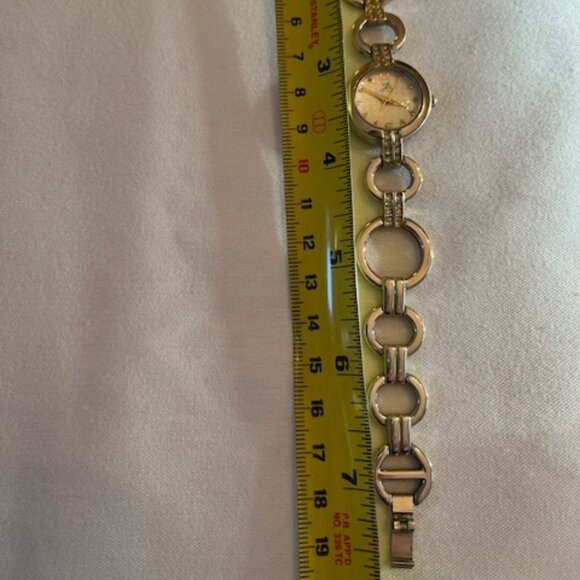 VINTAGE | Silver-Tone Bracelet Watch with Rhinestones-NEW Battery - Picture 9 of 12